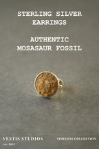 Mosasaur Fossil Earrings – Sterling Silver