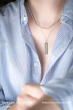 Mosasaur Fossil Necklace – Plated Silver