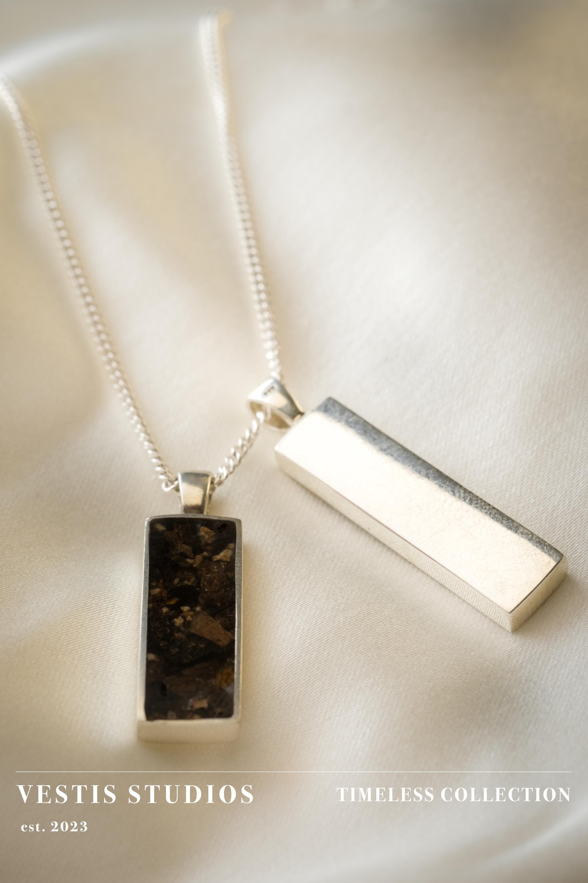 Hadrosaur Fossil Necklace – Sterling Silver