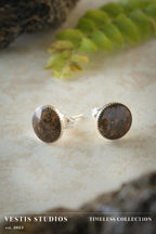 Triceratops Fossil Earrings – Sterling Silver