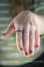 Diplodocus Fossil Wedding Ring Set – Tungsten