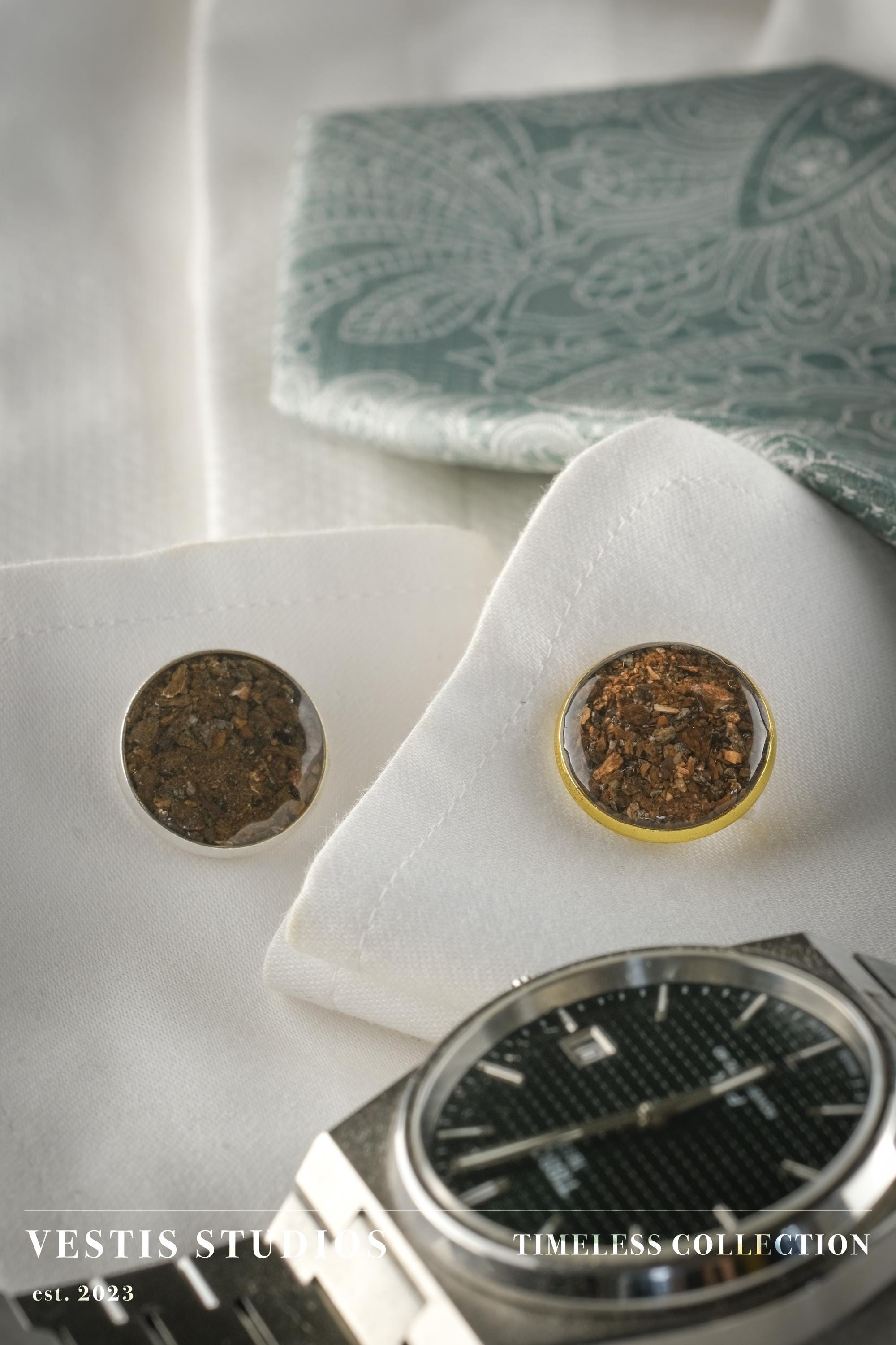 Triceratops Fossil Cufflinks