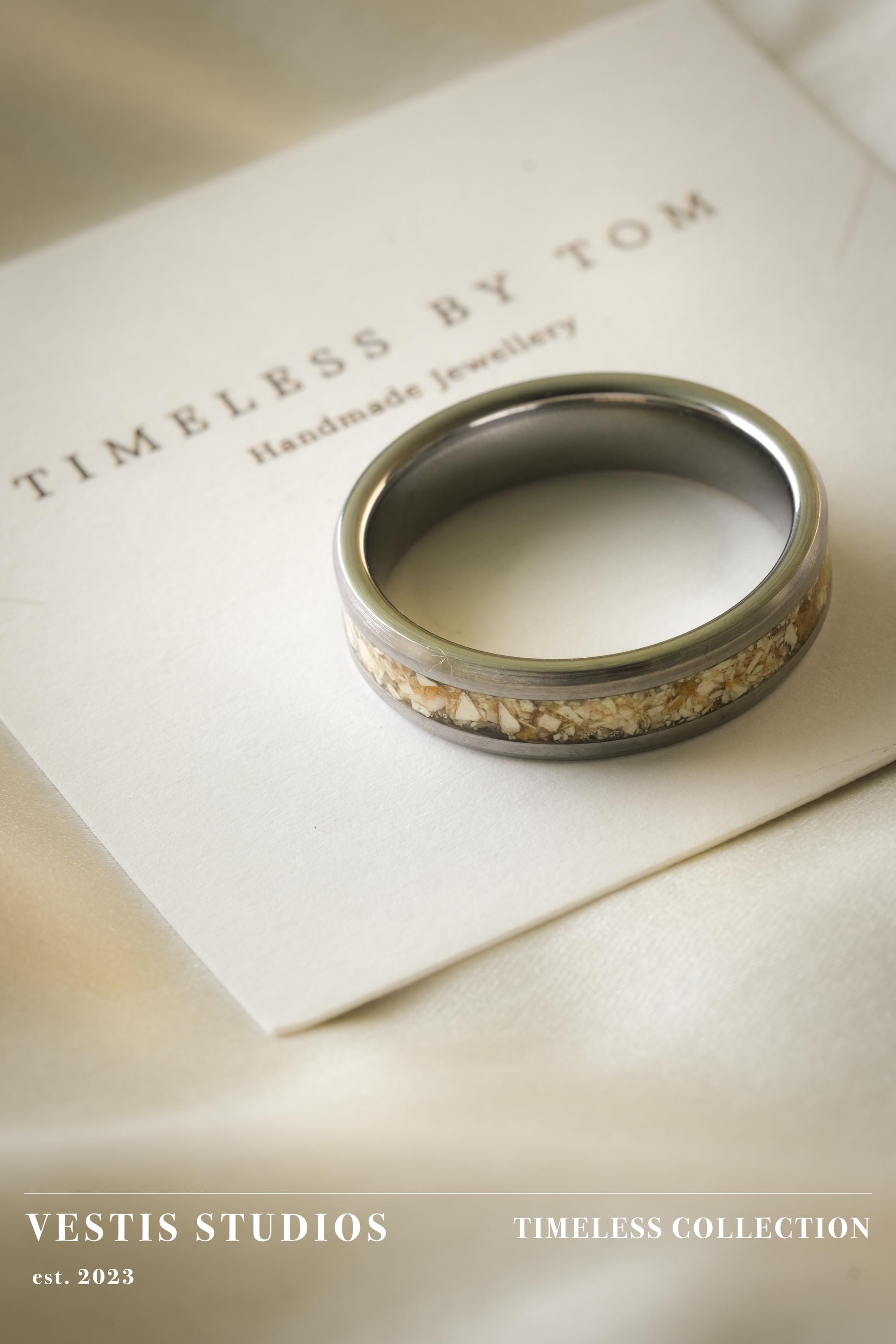 Spinosaurus Tooth Fossil Ring – Tungsten Carbide