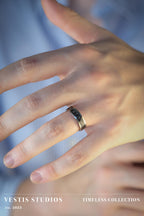 Diplodocus Fossil Ring – Titanium