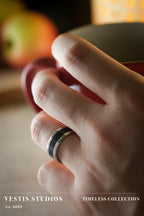 Diplodocus Fossil Ring - Steel