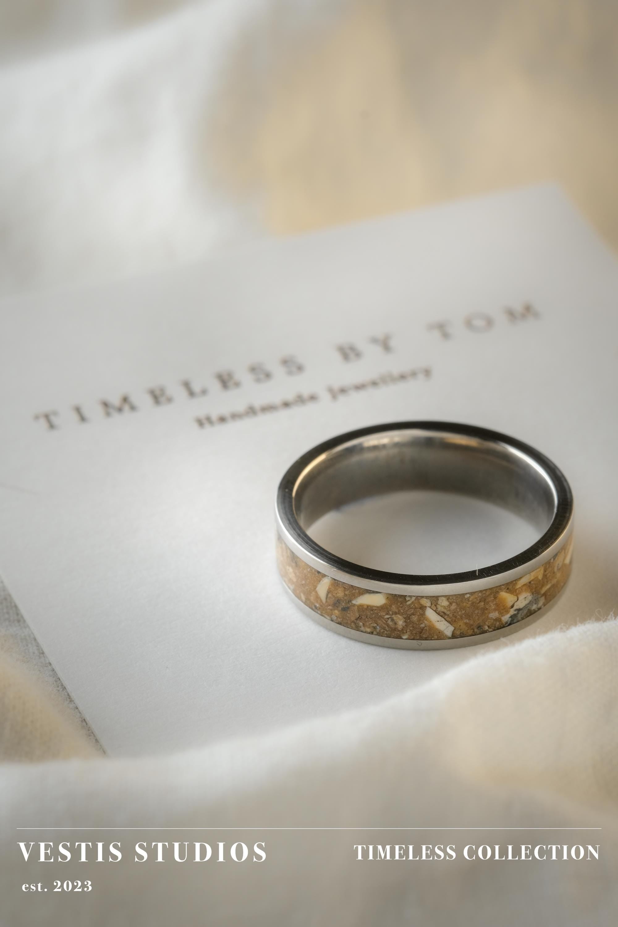 Mosasaur & Spinosaurus Fossil Ring – Titanium