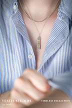 Spinosaurus Tooth & Mosasaur Fossil Necklace – Plated Silver