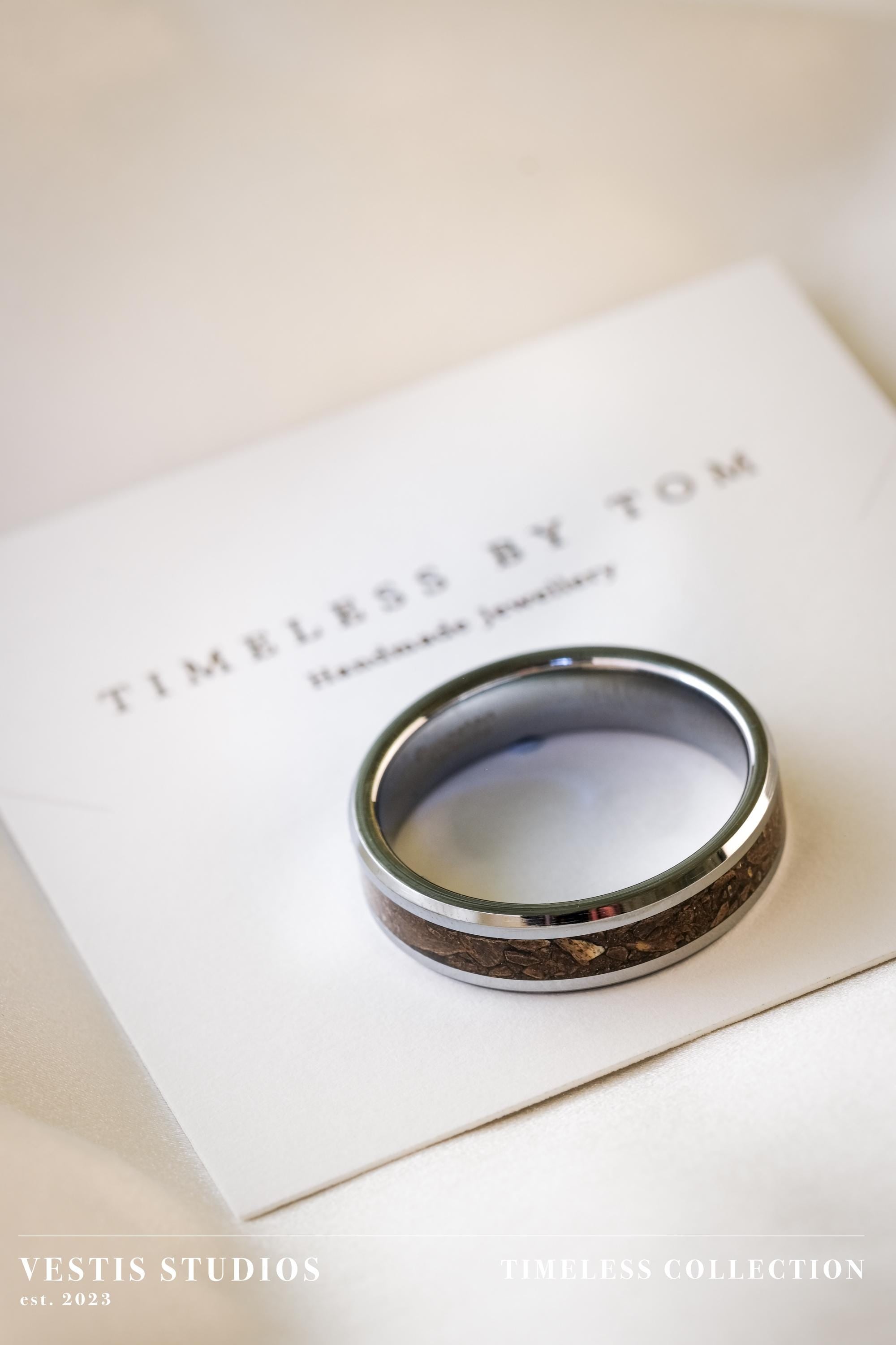 T.Rex Fossil Tungsten Ring