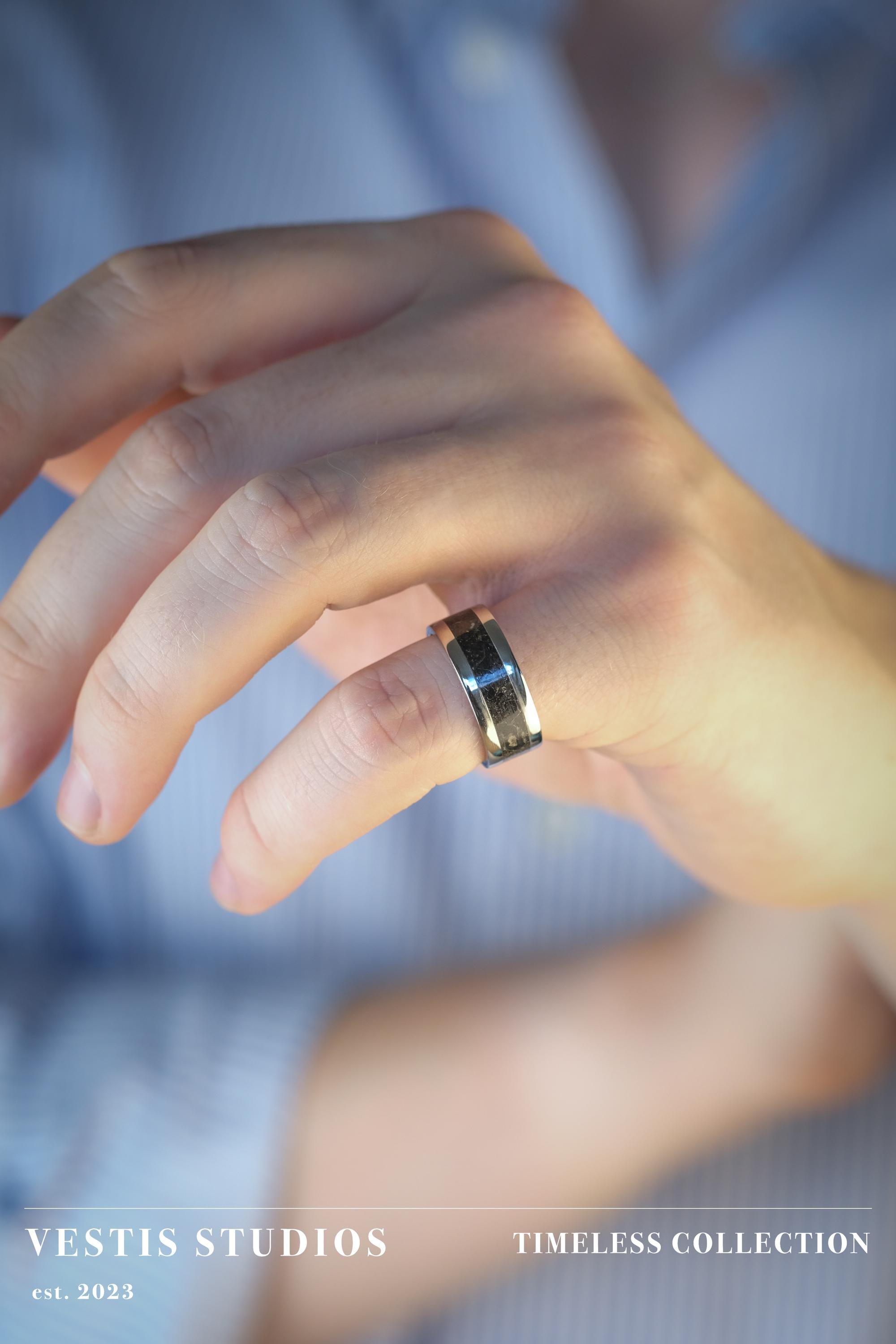 Megalodon Tooth Ring - Steel