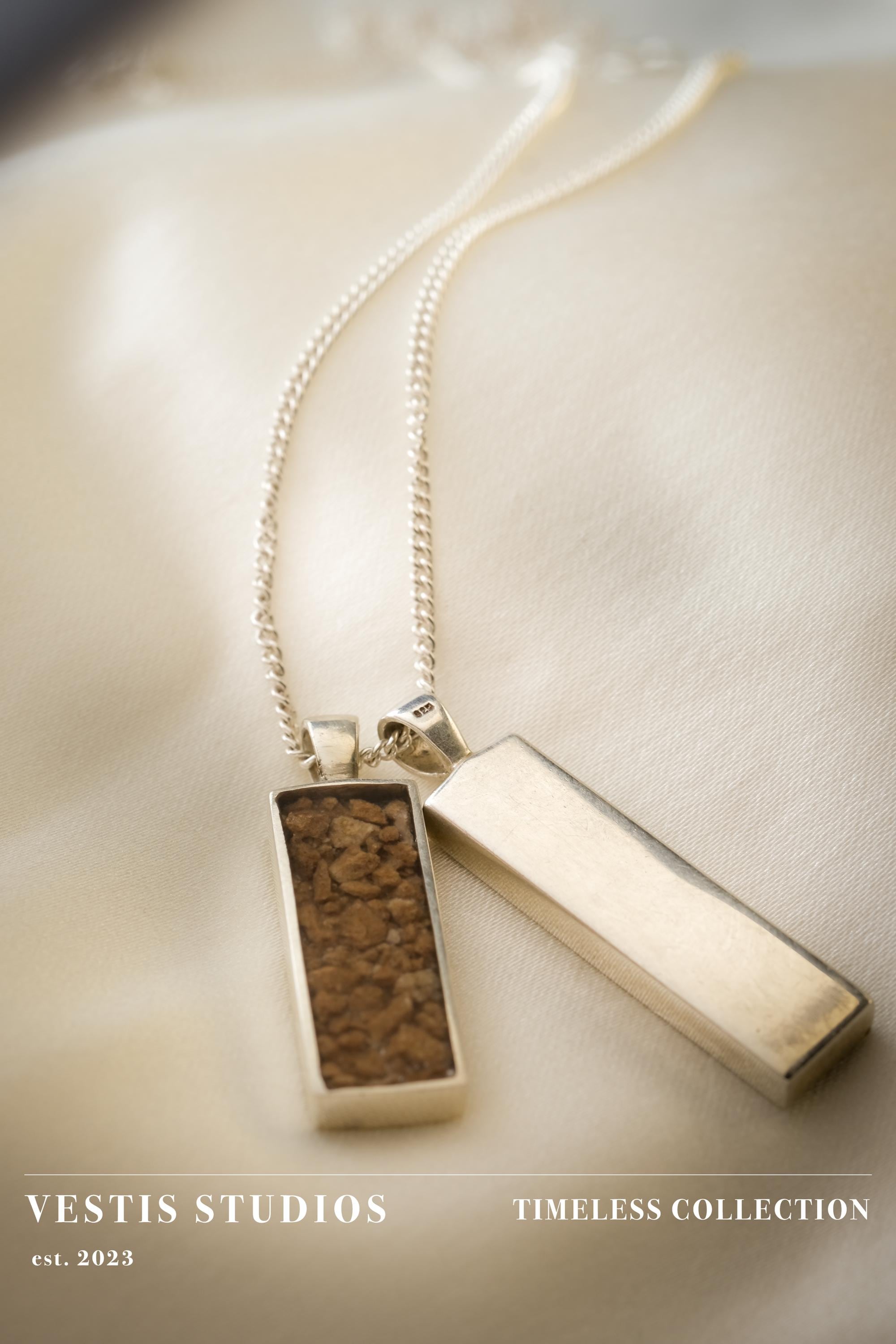 Mosasaur Fossil Necklace – Sterling Silver