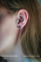 Triceratops Fossil Earrings – Sterling Silver