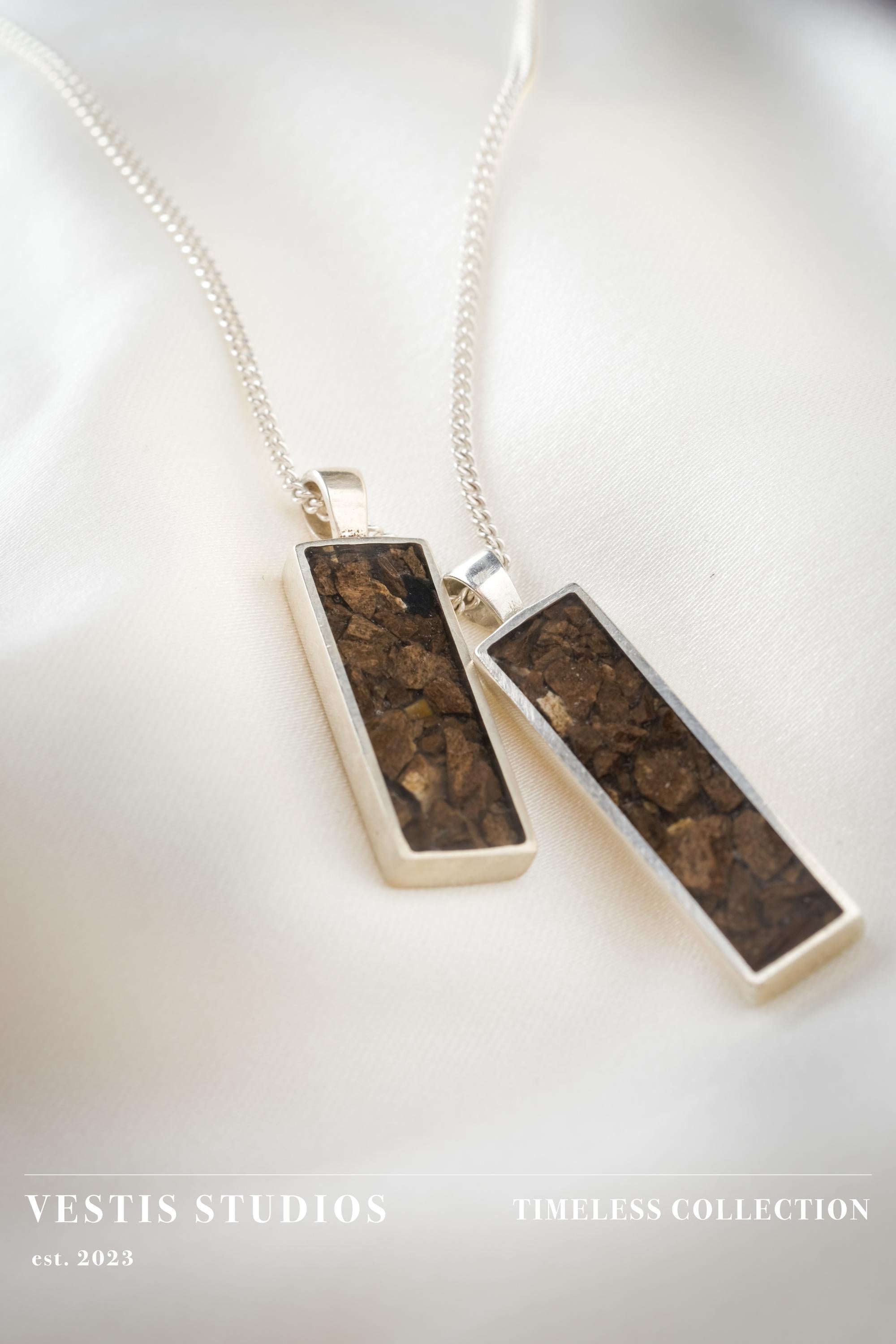 T. Rex Fossil Necklace – Sterling Silver