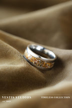 Spinosaurus Tooth Fossil Ring – Steel