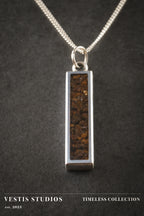 Triceratops Fossil Necklace – Plated Silver