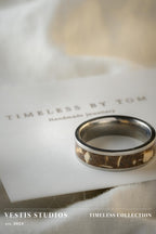 T. Rex, Triceratops & Spinosaurus Fossil Ring – Titanium