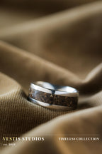 Hadrosaur Fossil Ring – Steel