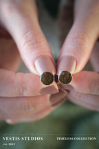 Triceratops Fossil Earrings – Sterling Silver