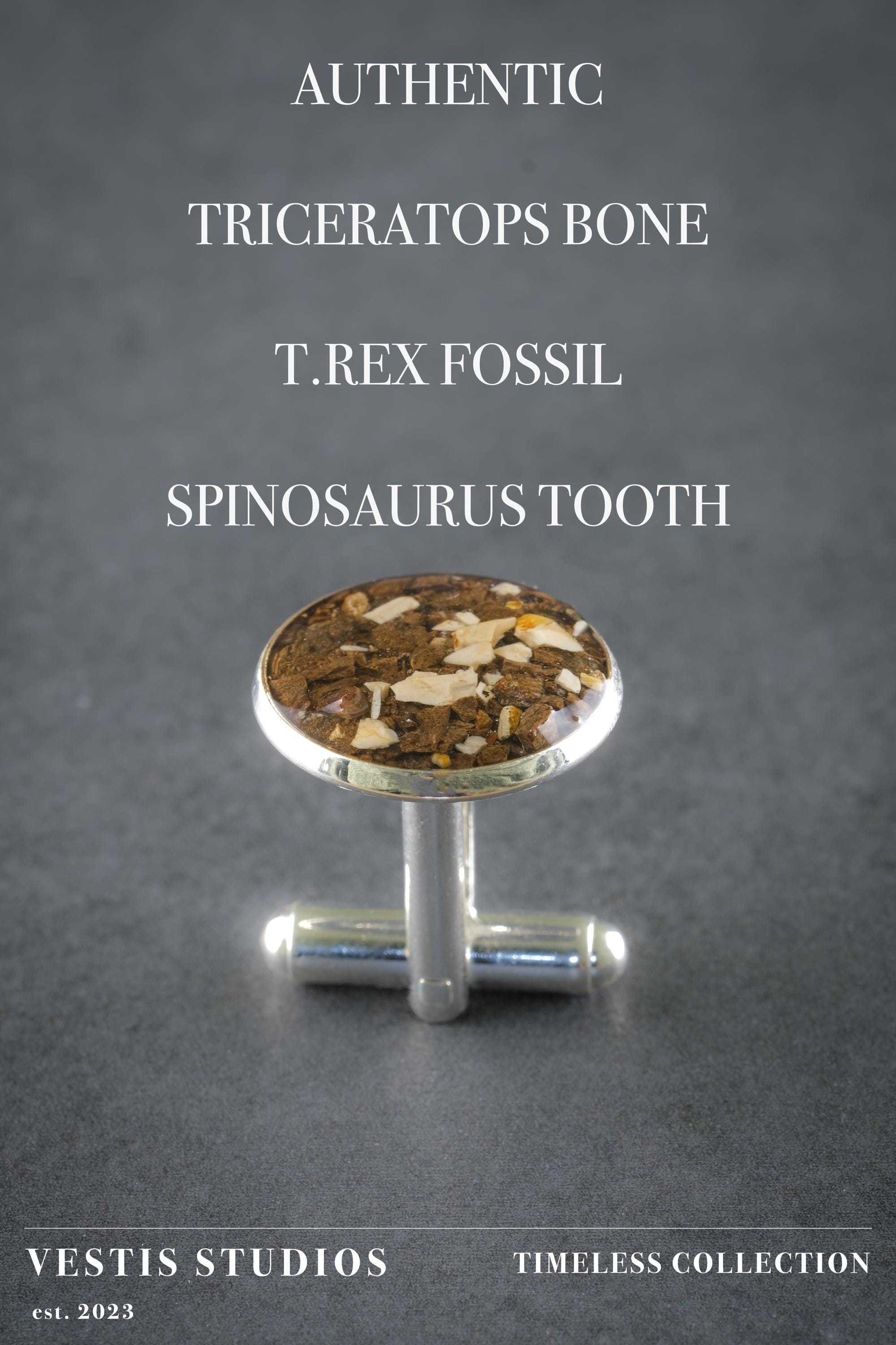 T. Rex, Triceratops & Spinosaurus Cufflinks