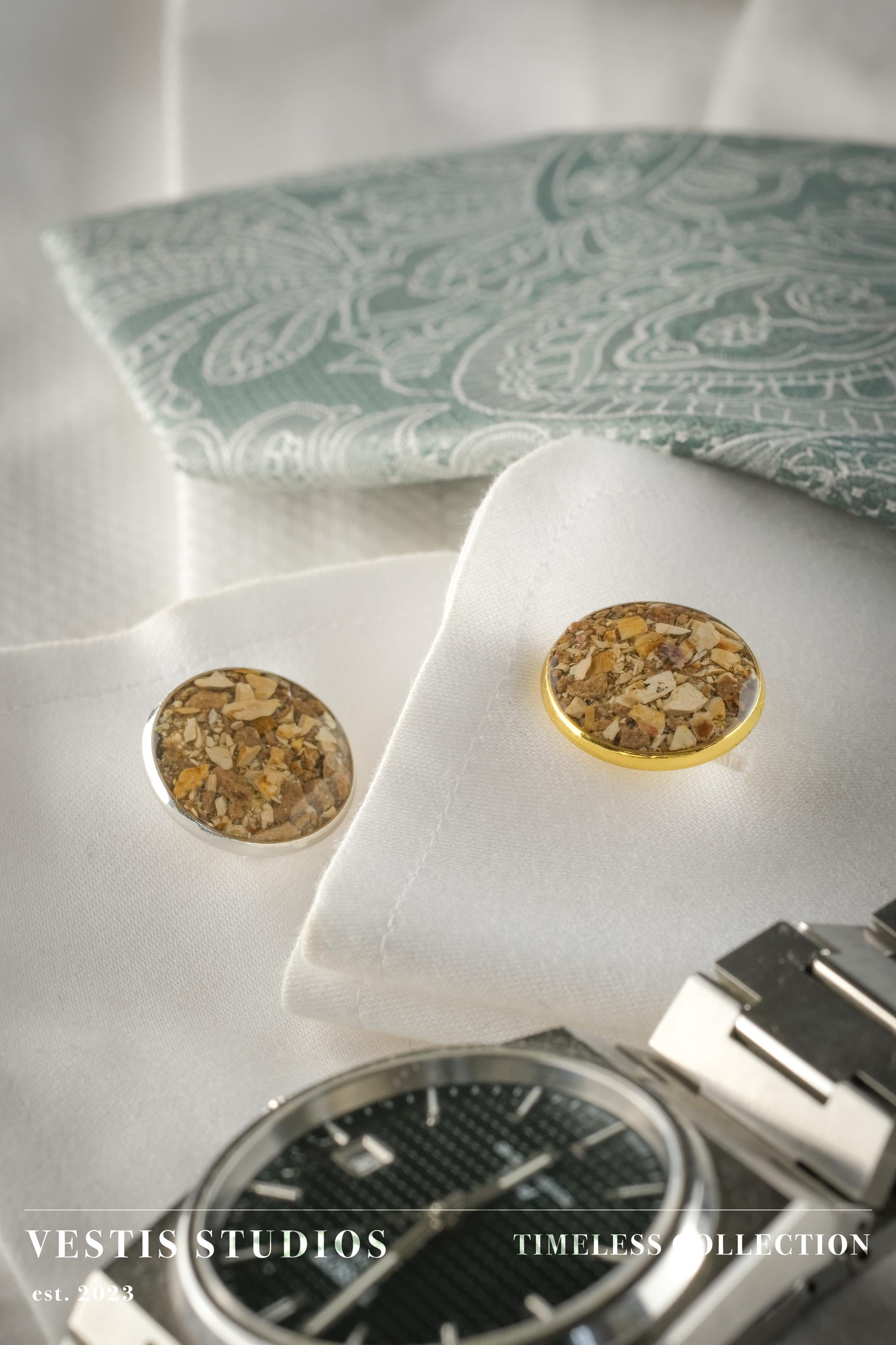 Spinosaurus & Mosasaur Fossil Cufflinks