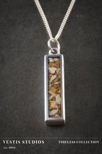 Spinosaurus Tooth & Mosasaur Fossil Necklace – Plated Silver