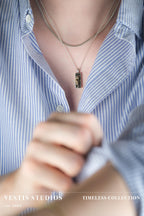 Raptor, Diplodocus & Spinosaurus Fossil Necklace – Sterling Silver