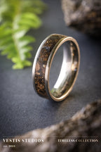Hadrosaur Fossil Ring – Titanium