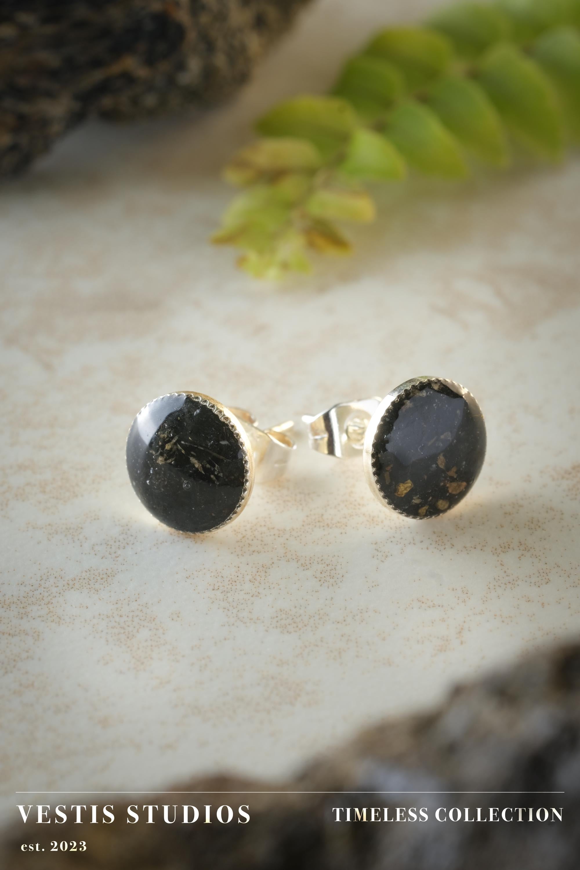 Diplodocus Fossil Earrings – Sterling Silver