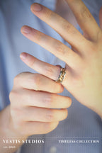 T. Rex, Triceratops & Spinosaurus Fossil Ring – Steel