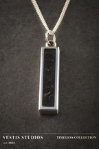 Diplodocus Fossil Necklace – Plated Silver