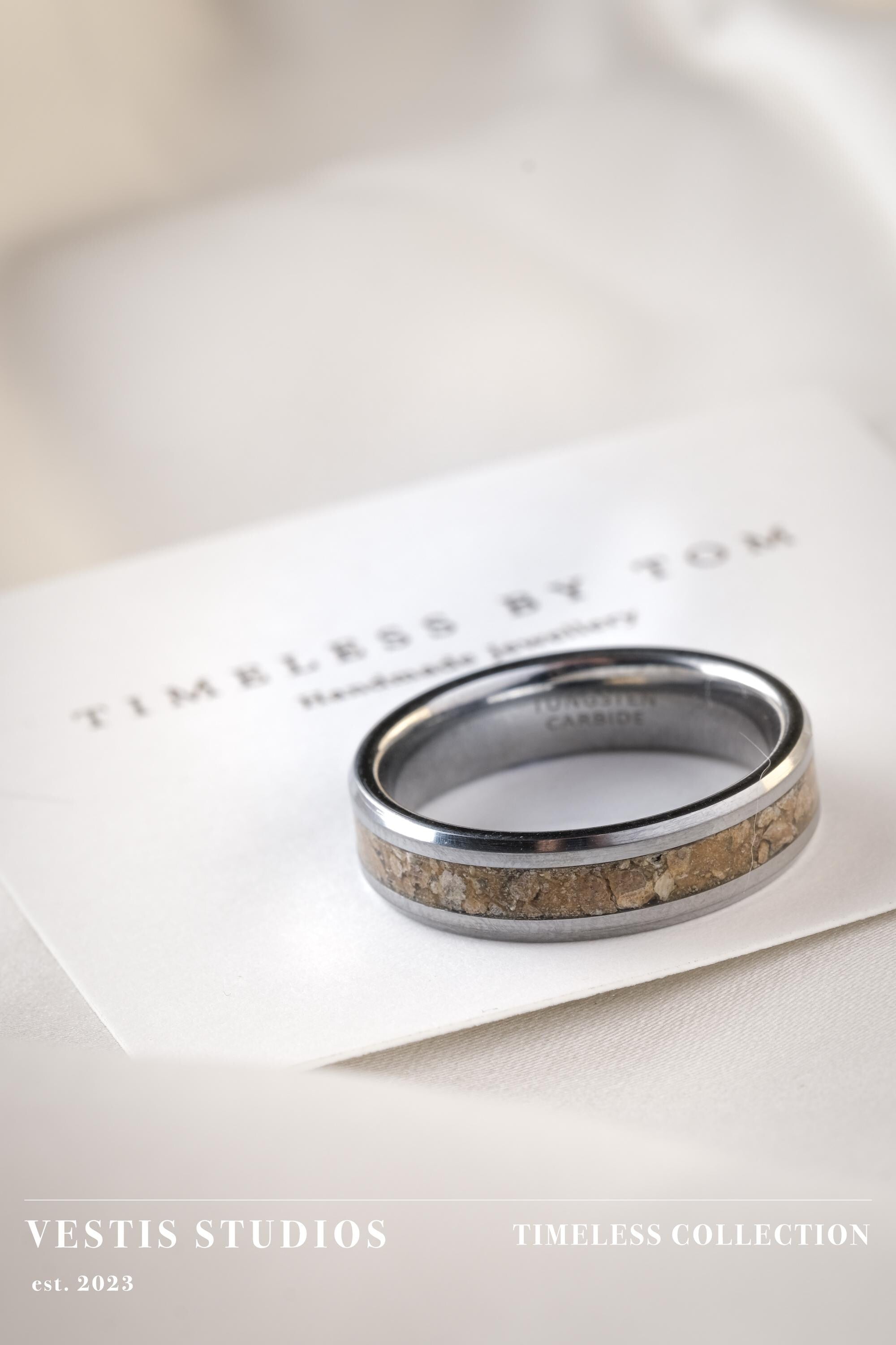 Mosasaur Fossil Ring – Tungsten Carbide