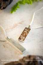 Mosasaur & Spinosaurus Fossil Necklace – Sterling Silver