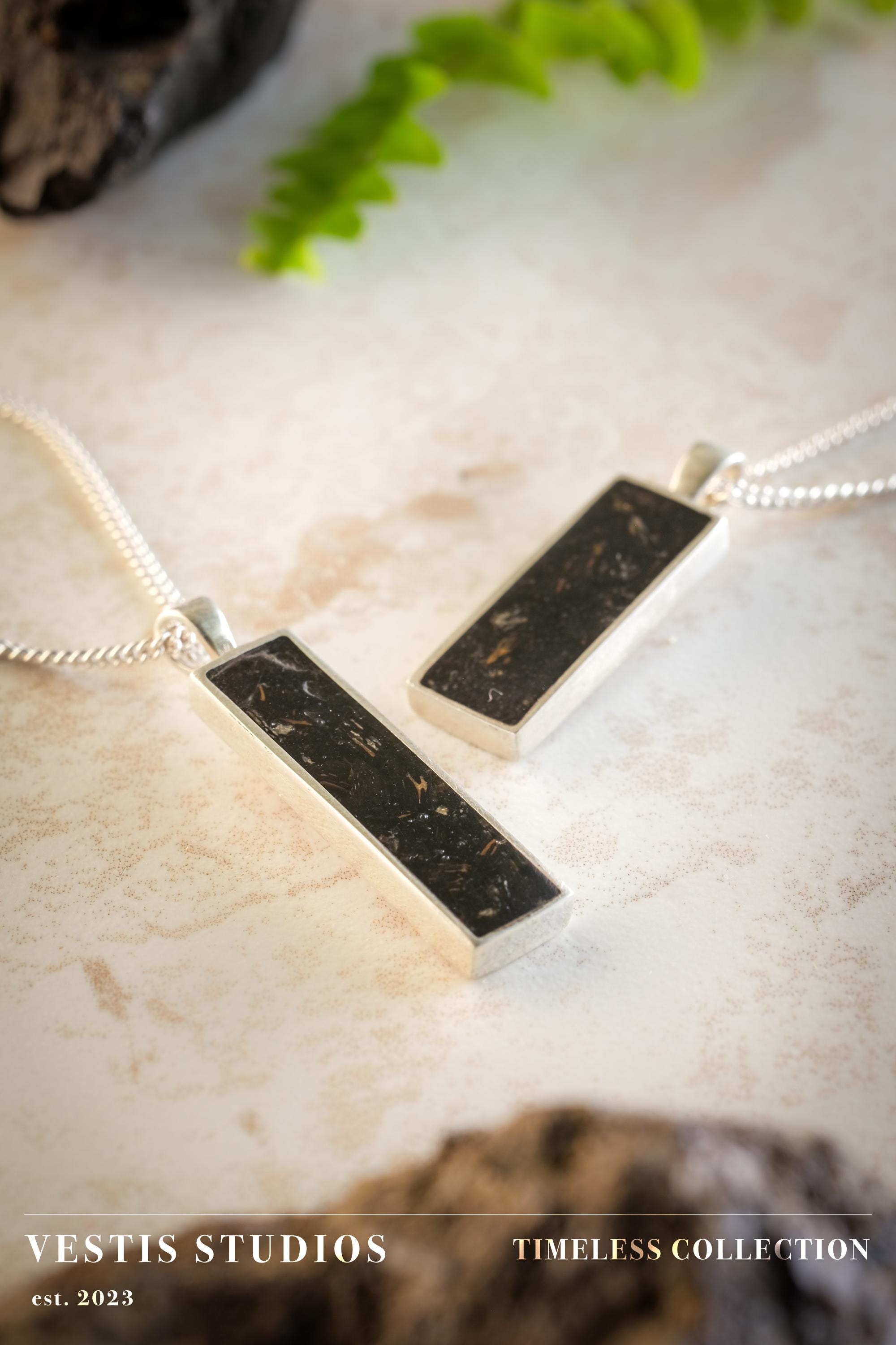 Diplodocus Fossil Necklace – Sterling Silver