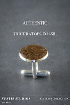 Triceratops Fossil Cufflinks