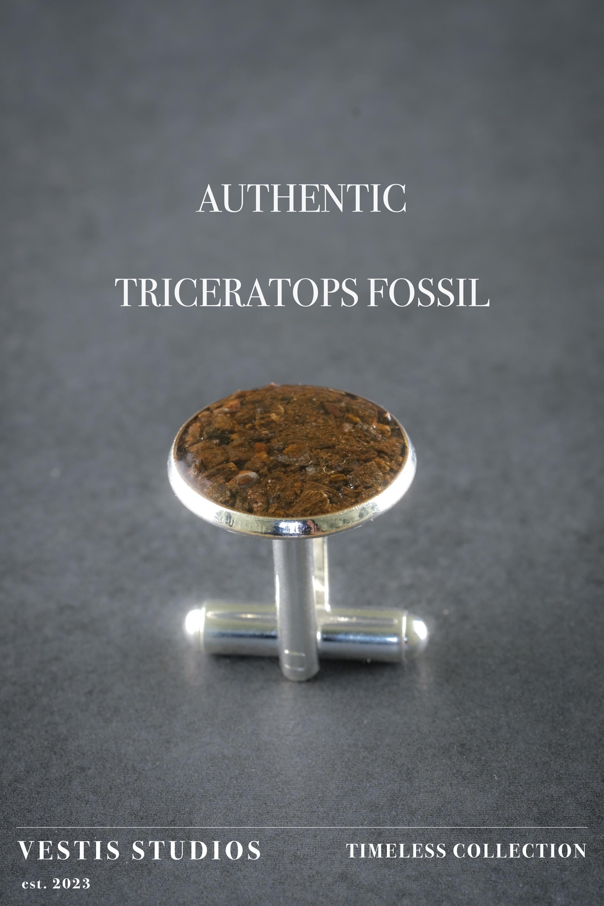 Triceratops Fossil Cufflinks