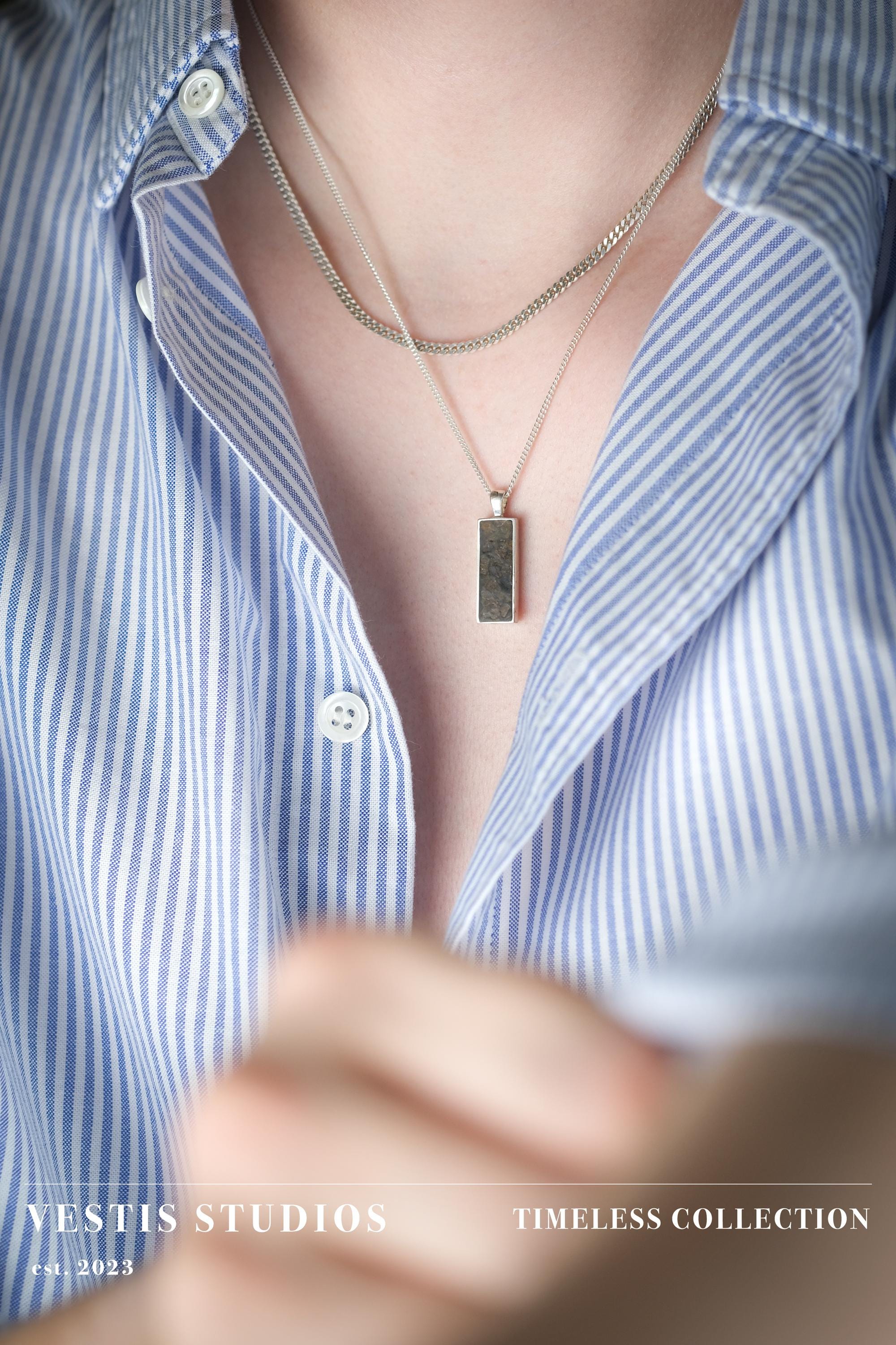 Raptor Fossil Necklace – Sterling Silver