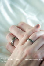 Spinosaurus, Triceratops & T. Rex Fossil Wedding Ring Set – Tungsten