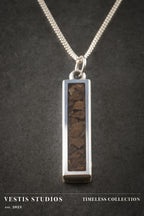 T. Rex Fossil Necklace – Plated Silver