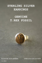 T. Rex Fossil Stud Earrings – Sterling Silver