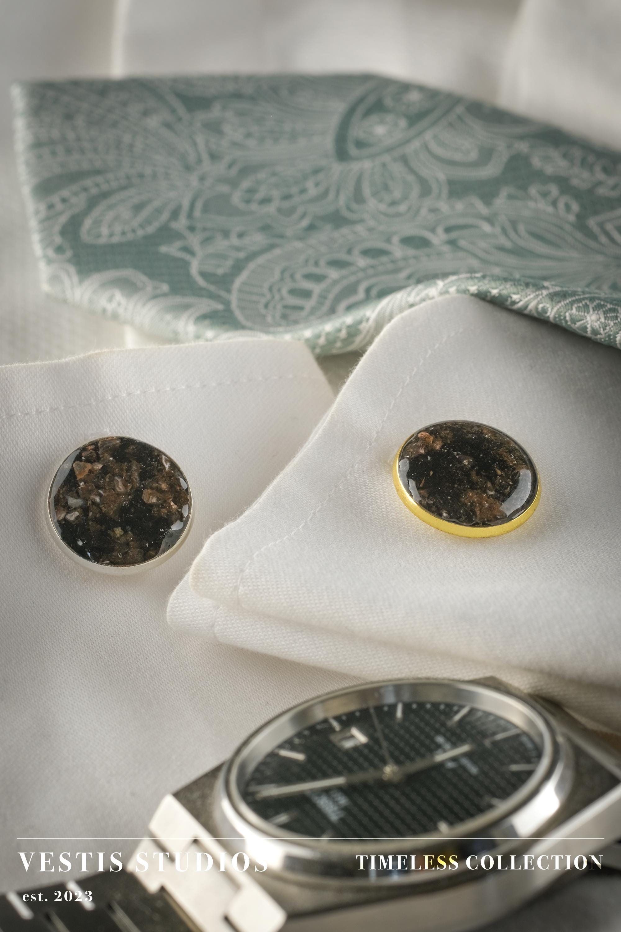 Diplodocus & Meteorite Cufflinks