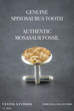 Spinosaurus & Mosasaur Fossil Cufflinks