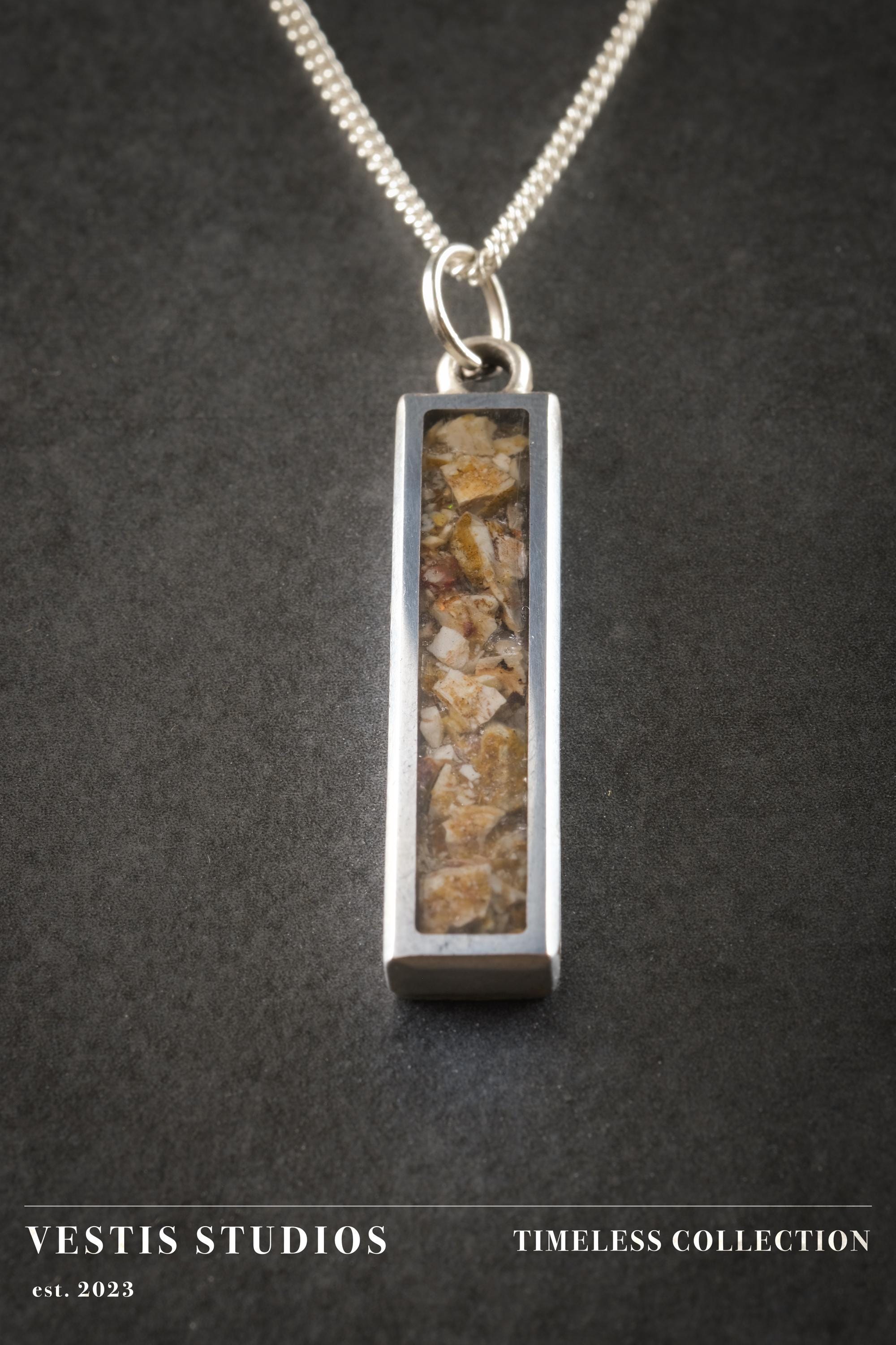 Spinosaurus Tooth Necklace – Plated Silver