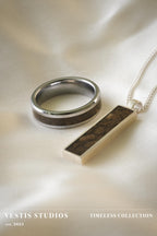 T. Rex Fossil Jewellery Set – Tungsten Ring & Silver Necklace Gift Bundle