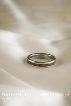 Triceratops Fossil Wedding Ring Set – Tungsten