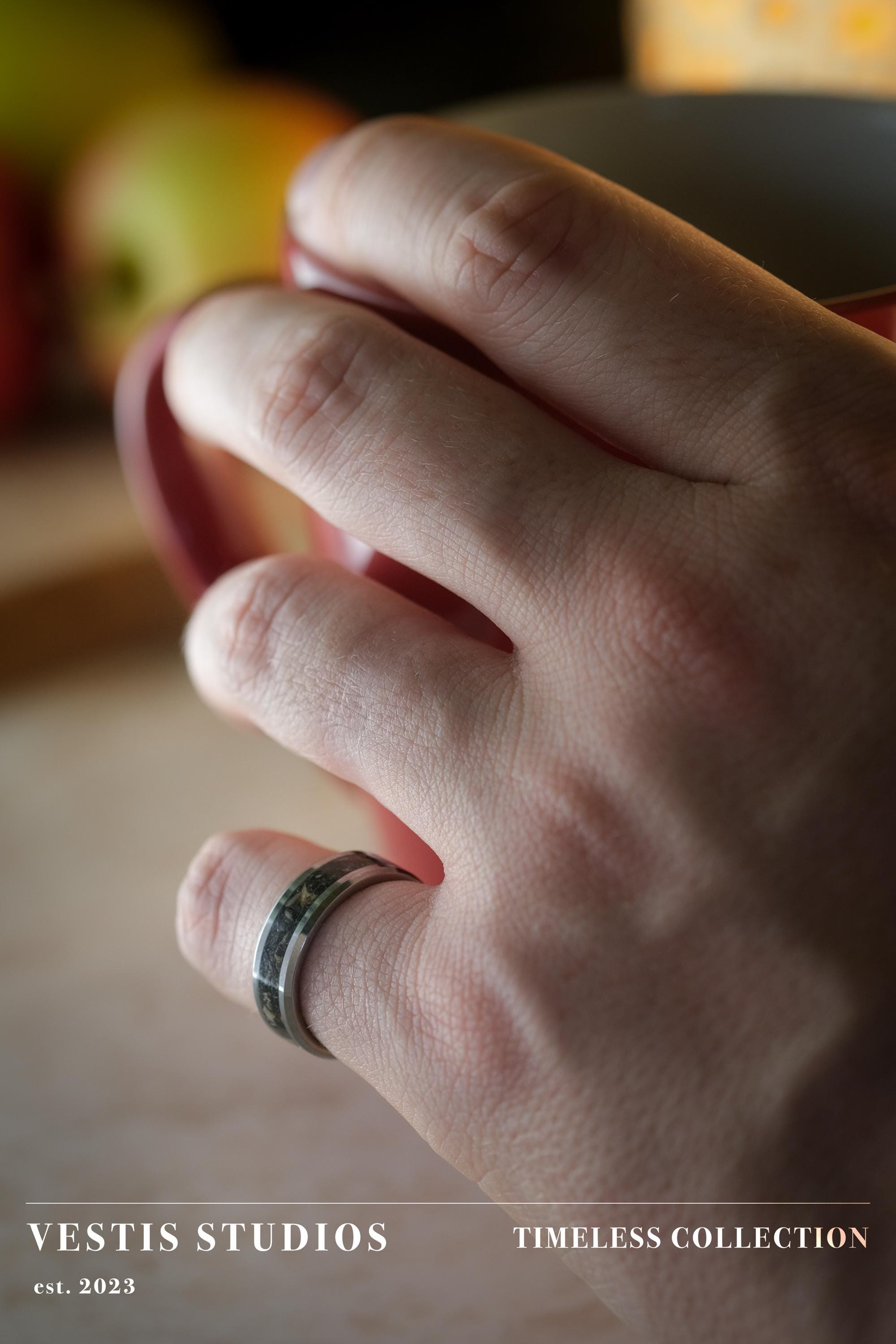 Megalodon Tooth Fossil Ring – Tungsten Carbide