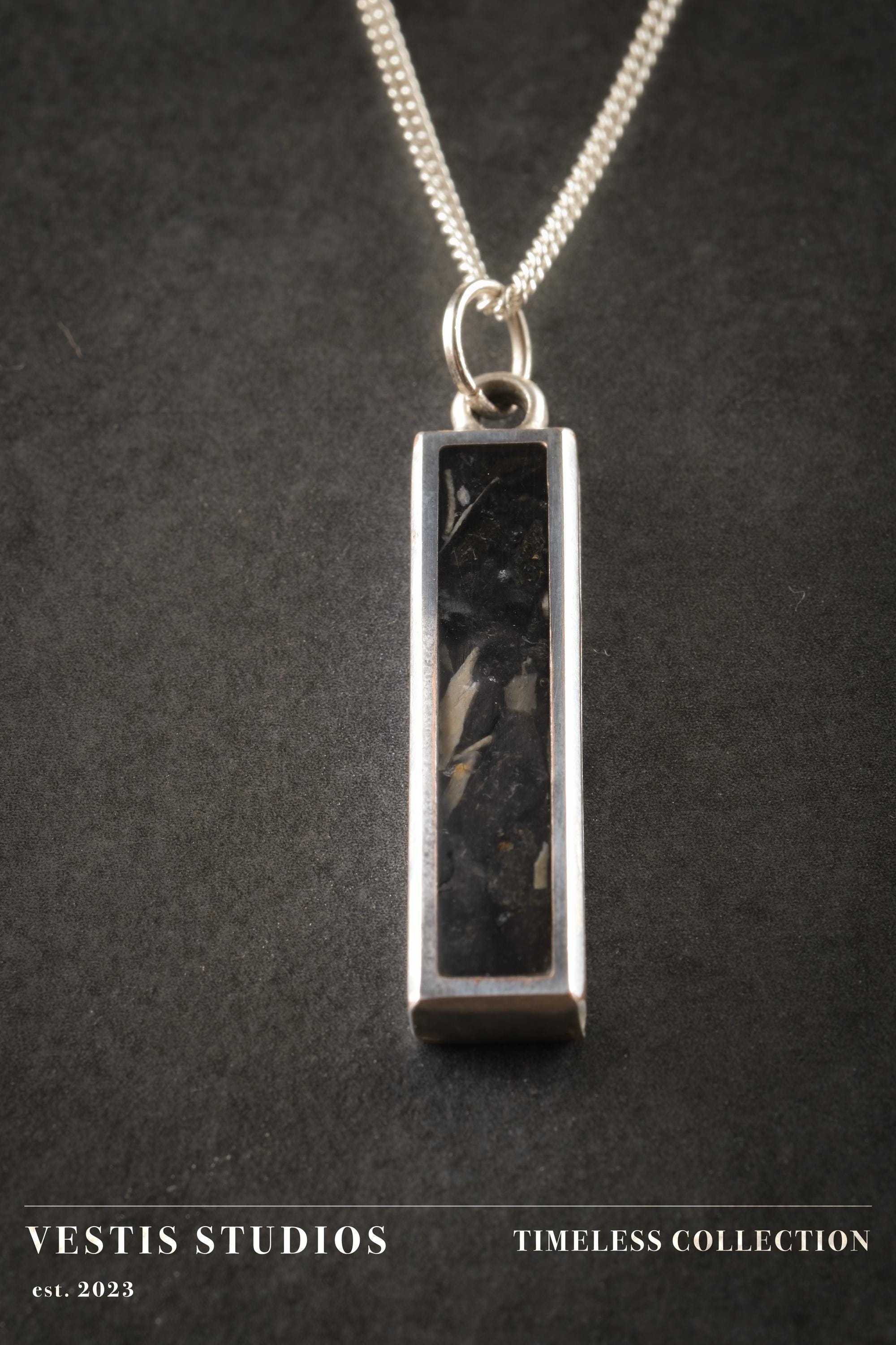 Megalodon Tooth Necklace – Plated Silver