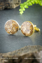 Spinosaurus & Mosasaur Fossil Cufflinks