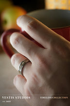 T. Rex, Triceratops & Spinosaurus Fossil Ring – Titanium