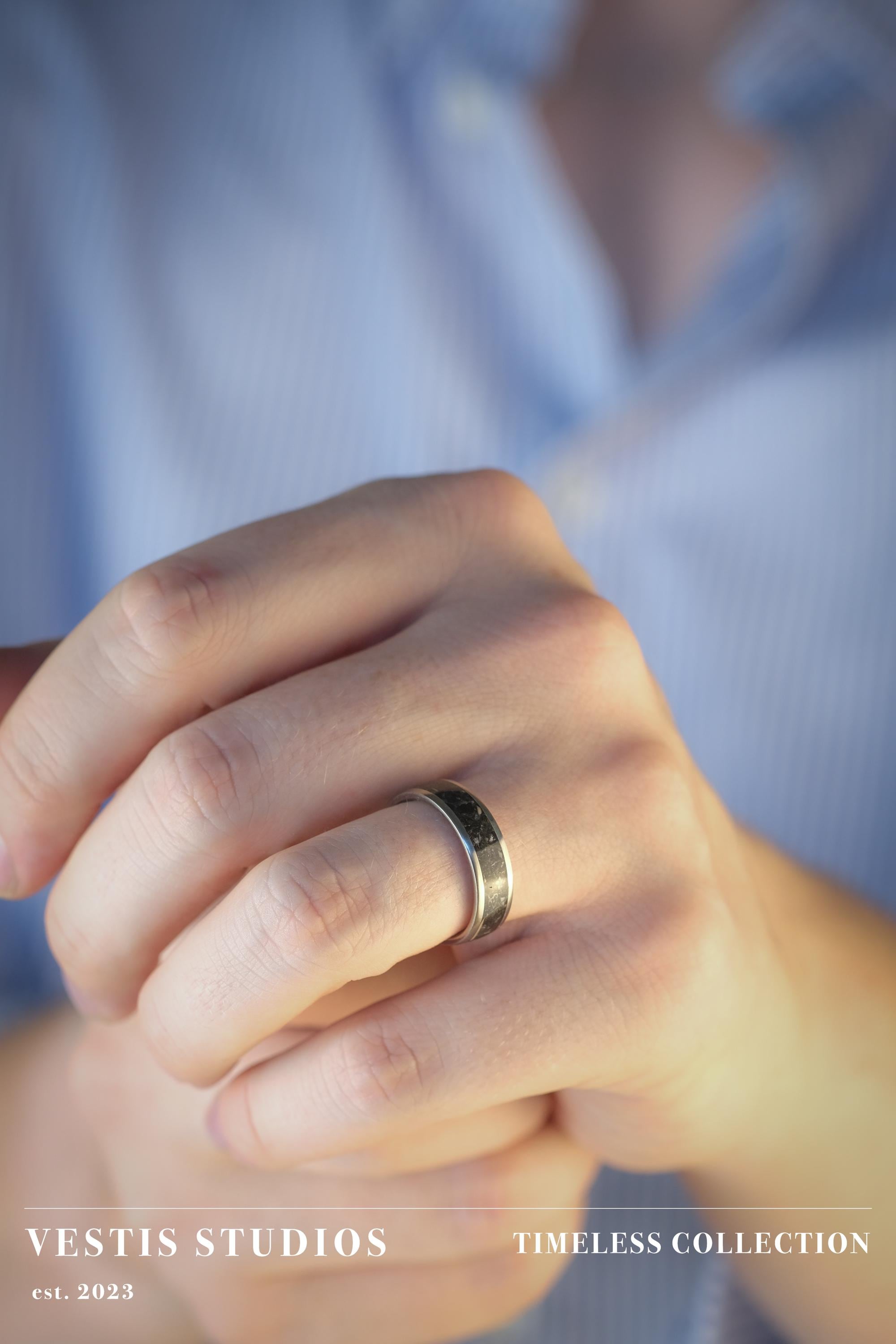 Megalodon Tooth Ring – Titanium