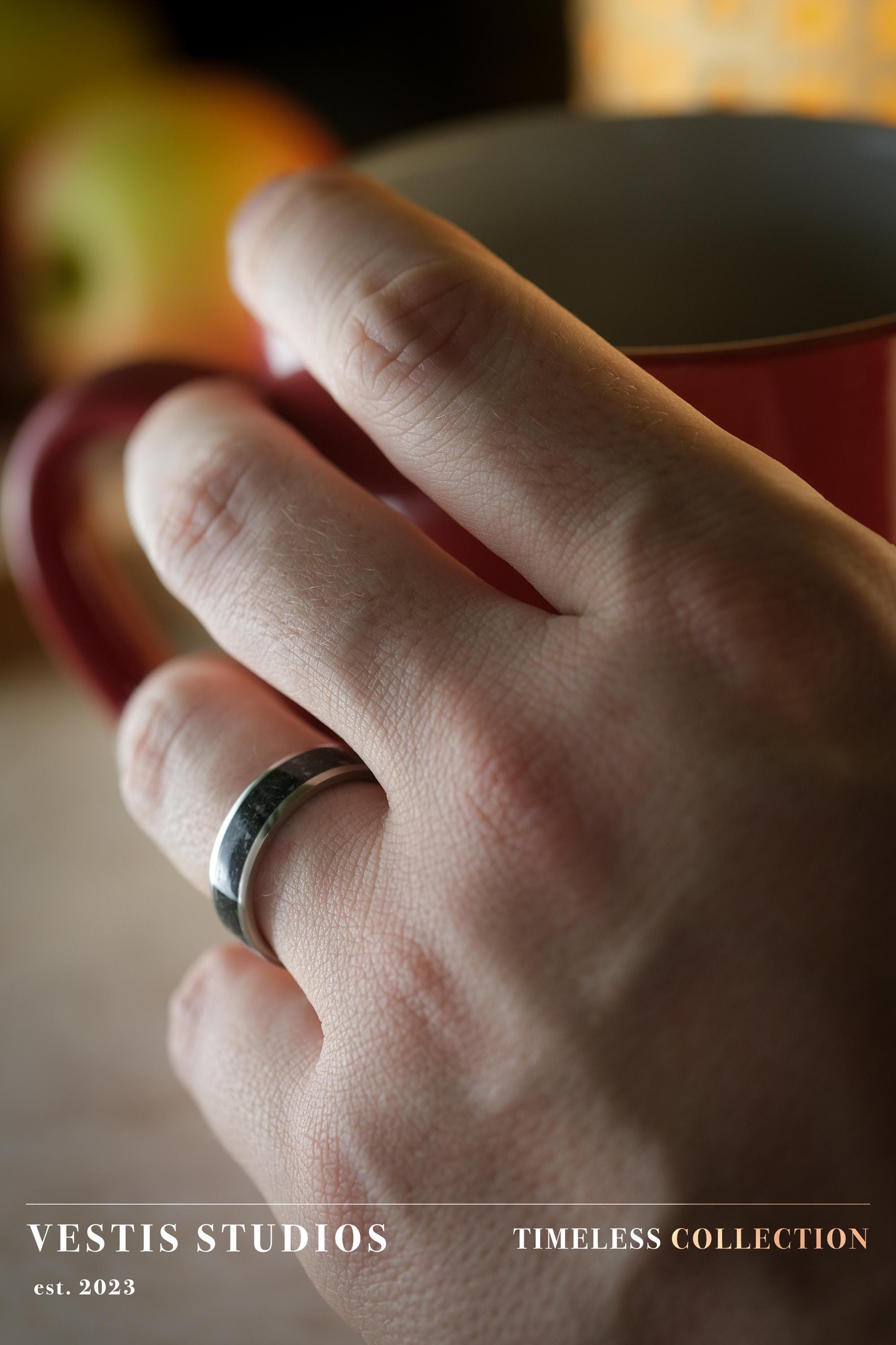 Megalodon Tooth Ring – Titanium