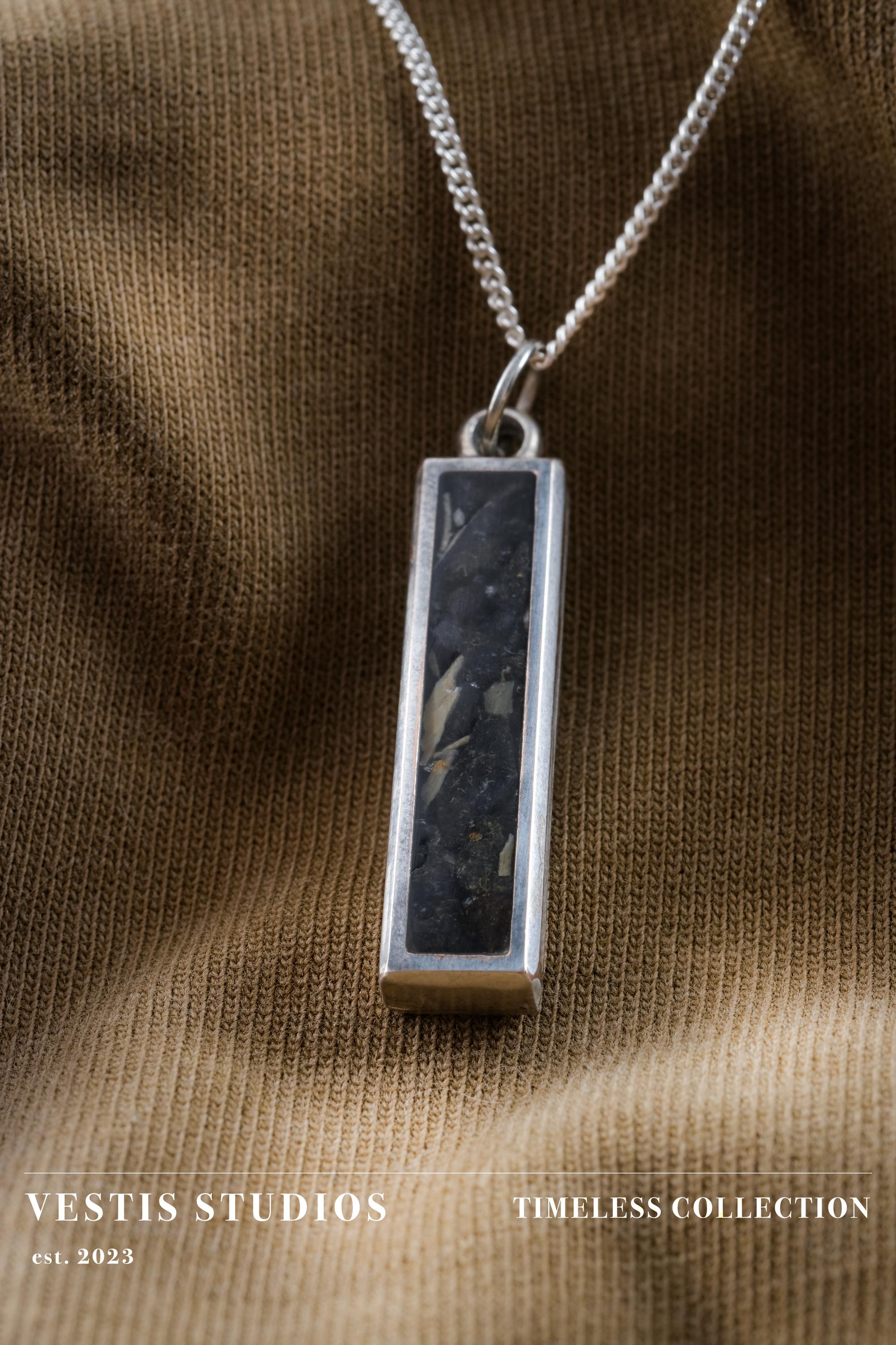 Megalodon Tooth Necklace – Plated Silver